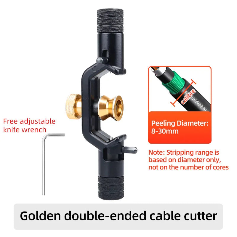 SAIVXIAN Armored Wire Stripper 4-10mm & 8-28mm Optical Cable Slitter Fiber Optic Stripping Tool Jacket Slitter Sheath Cutter
