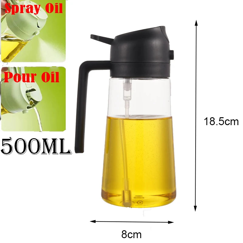 Camping BBQ Baking Vinegar Soy Sauce Spray Plastic Bottle Oil Spray for Cooking Olive Oil Sprayer Kitchen Gadgets 200/300/500ml