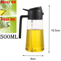 Camping BBQ Baking Vinegar Soy Sauce Spray Plastic Bottle Oil Spray for Cooking Olive Oil Sprayer Kitchen Gadgets 200/300/500ml