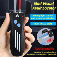 COMPTYCO FTTH Mini Visual Fault Locator 1/10/20/30/50mW Rechargeable VFL Fiber Optic Cable Tester SC/FC/ST 2.5mm Interface