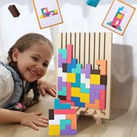 Wooden Puzzle Toy Stacking Game for Family Gathering Activity Brain Teaser STEM for Kids Adults Montessori Educational Sensory