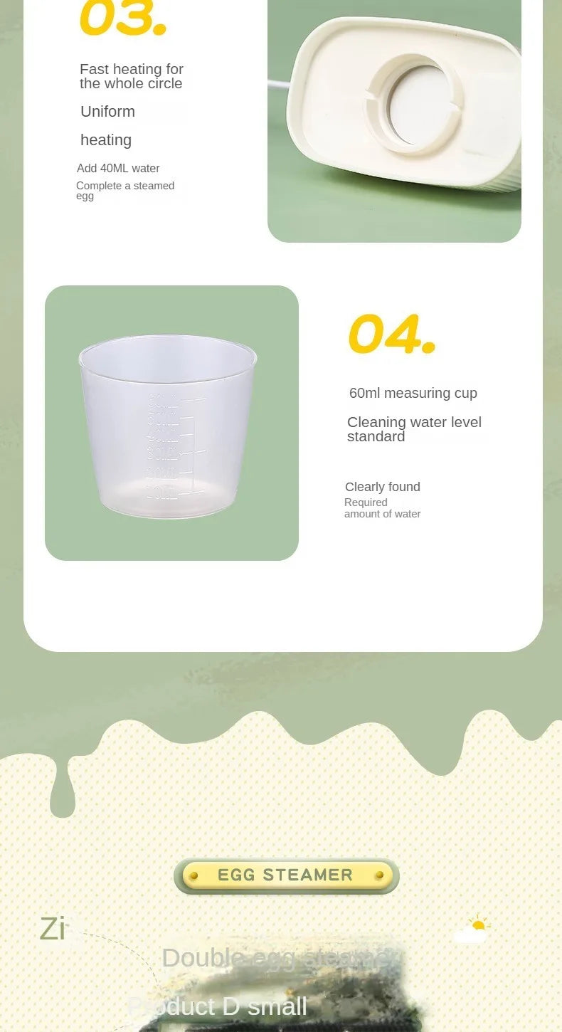 Multifunctional Electric Egg Cooker Heater Automatic Power Off Mini Eggs Food Steamer Poacher Breakfast Cooking Machine