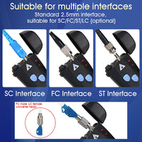 COMPTYCO FTTH Mini Visual Fault Locator 1/10/20/30/50mW Rechargeable VFL Fiber Optic Cable Tester SC/FC/ST 2.5mm Interface