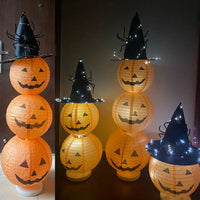 Halloween Pumpkin Lantern Jack O Hanging Paper Lanterns With Lights for Halloween Spooky Home Outdoor Indoor Party Decoration
