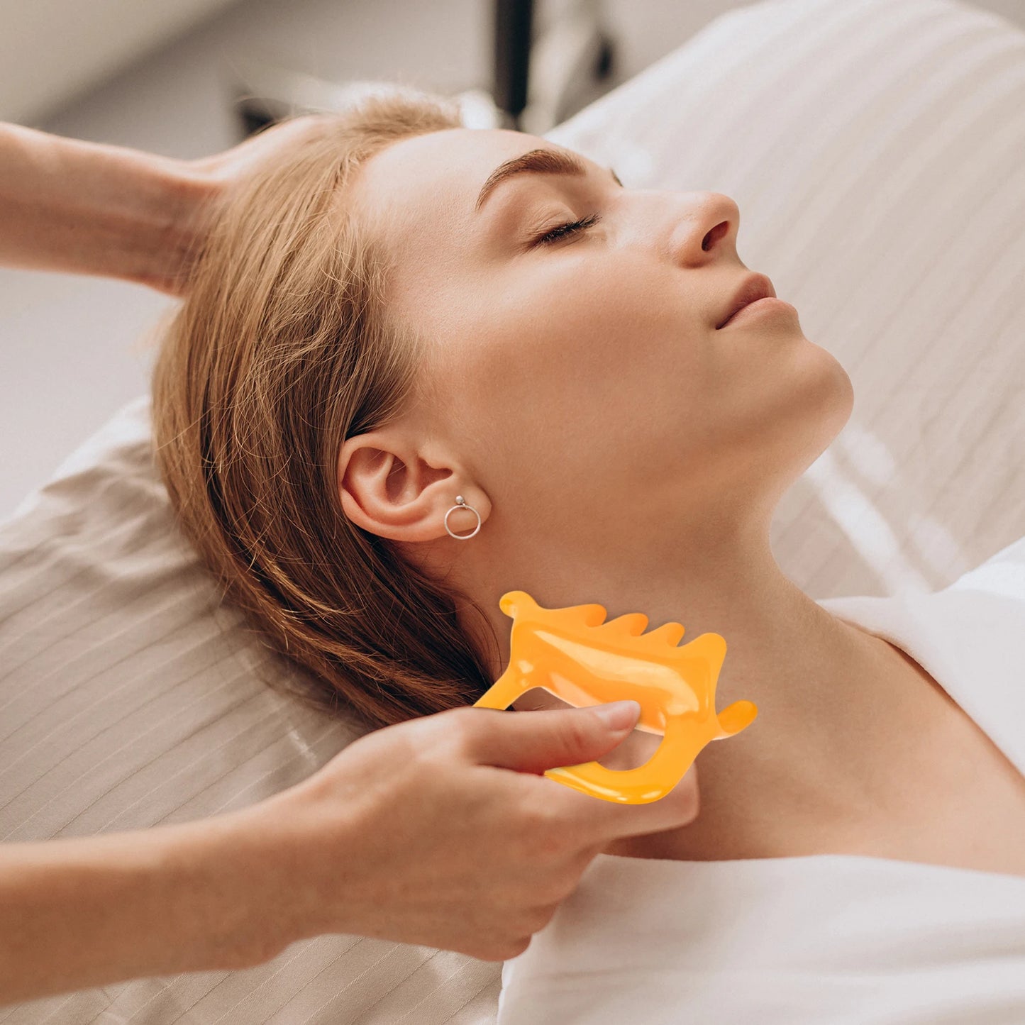 Massage Tool Large Fascia Massager Shoulder Neck Point Pull Bar Scrape Massage Manual Double Push Machine Trigger Point Massager