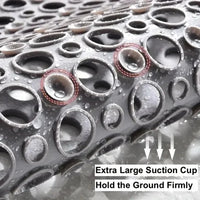 Square Non-slip Bathroom Mat with Suction Cup and Round Hole Design Shower Anti-fall Household Shower Massage Quick Drainage Mat