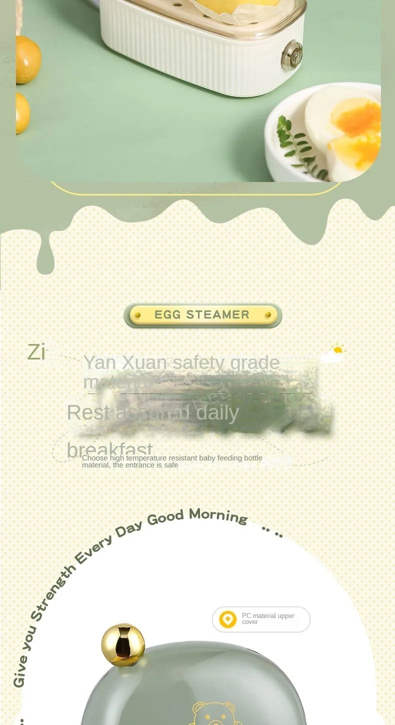 Multifunctional Electric Egg Cooker Heater Automatic Power Off Mini Eggs Food Steamer Poacher Breakfast Cooking Machine