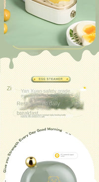 Multifunctional Electric Egg Cooker Heater Automatic Power Off Mini Eggs Food Steamer Poacher Breakfast Cooking Machine