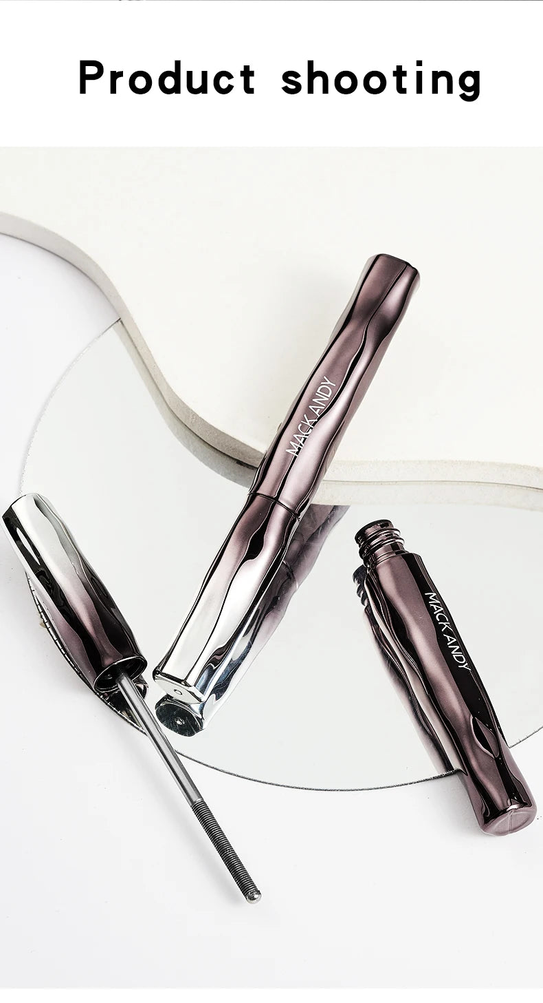 MACKANDY Waterproof 3D Lengthening Mascara Black Eyelash Extension Eye Lashs Brush Long-Wearing Silk Mascara Cosmetics Gift