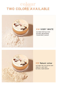 MACKANDY Original Silky Loose Powder Foundation, Lightweight Mineral Loose Powder Makeup Buildable Coverage, Talc Free, Vegan