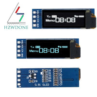 I2C OLED Display Module 0.91 Inch I2C SSD1306 OLED Display Module White / BLUE I2C OLED Screen Driver DC 3.3V~5V for Arduino