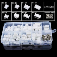 230 Pieces 2/3/4/5p Male and Female Pin Terminal Kit Housing Pin Header JST XH-2.54 4Value Connectors Adaptor