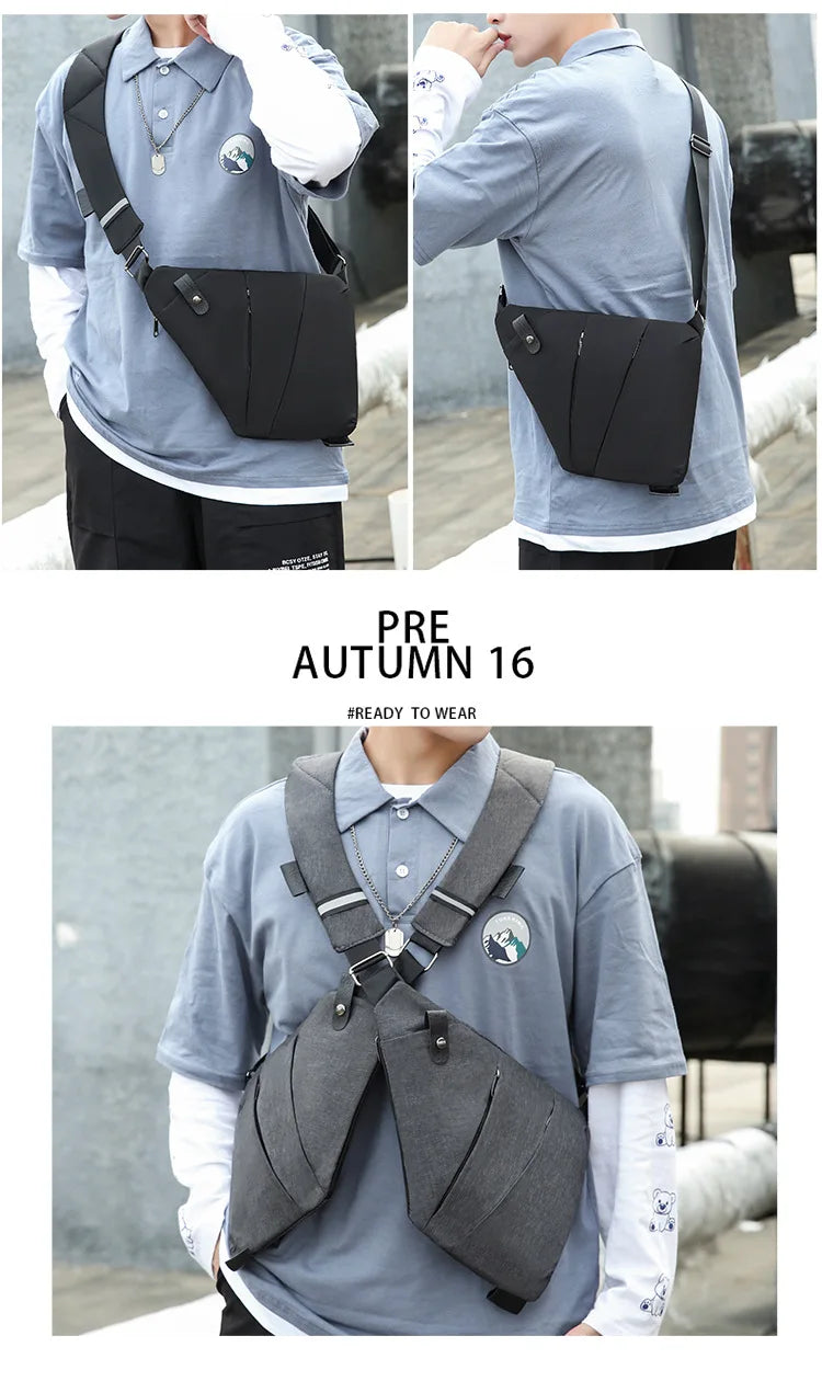 Travel Personal Anti-theft Crossbody Bag Sports Running Invisible Wallet Leisure Multi-functional Anti-splash Men's Chest Bag
