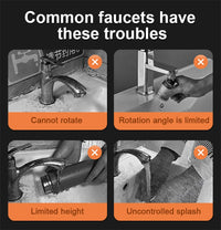 1080° Rotatable Extension Faucet Sprayer Head Water Tap Nozzle Universal Bathroom Tap Extend Adapter Aerator 2 Spray Modes