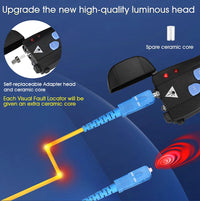 COMPTYCO FTTH Mini Visual Fault Locator 1/10/20/30/50mW Rechargeable VFL Fiber Optic Cable Tester SC/FC/ST 2.5mm Interface
