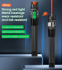 FTTH 30mW Visual Fault Locator Optical Fiber Cable Testrer Pen Style VFL 2.5mm Interface (SC/FC/ST) VFL Fiber Optic Tester Tool
