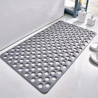 Square Non-slip Bathroom Mat with Suction Cup and Round Hole Design Shower Anti-fall Household Shower Massage Quick Drainage Mat