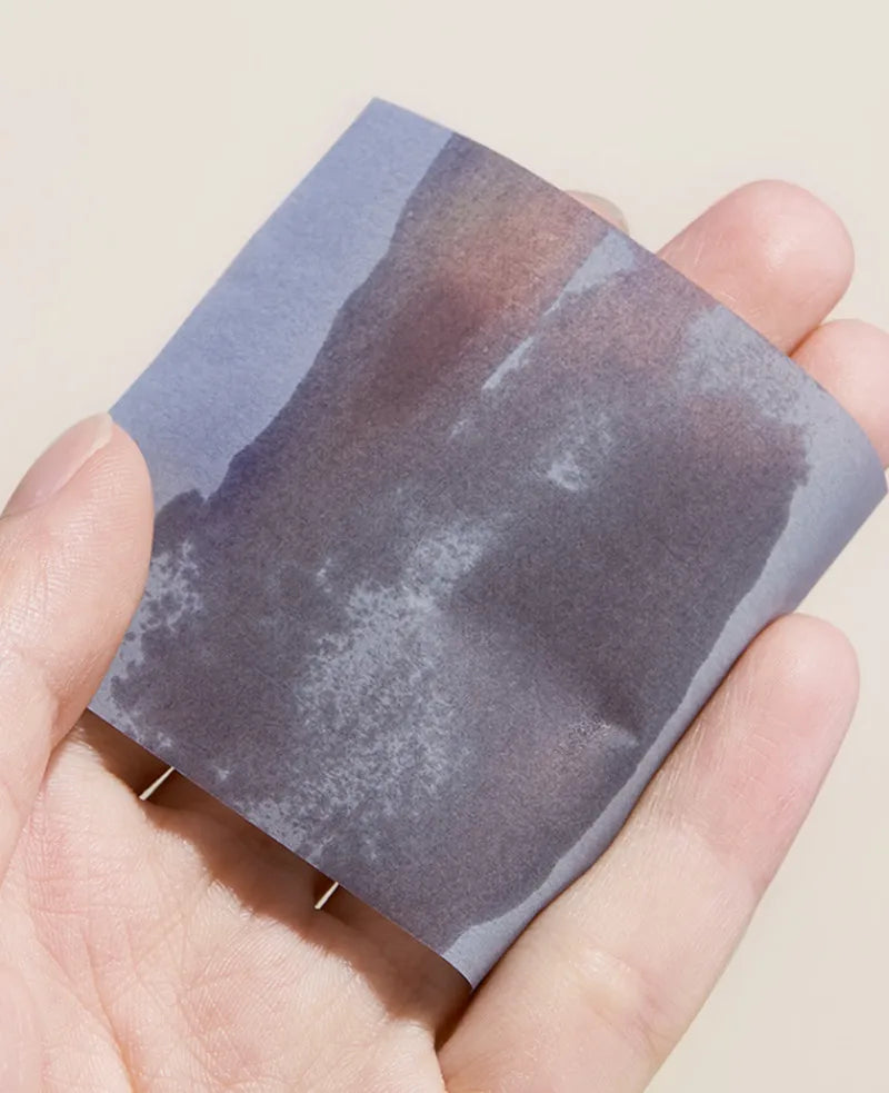 100 Sheets Bamboo Charcoal Oil Absorbing Paper Portable Powder Puff Mirror Facial Refreshing Oil Control Makeup Setting Sponge