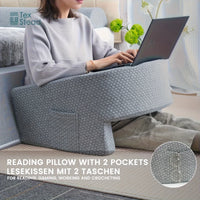 Reading Pillow for Gaming, Extra Large Arm Rest Pillow for Adult, Memory Foam Bed Rest Pillow for Reading, Working,with Rem，1 PC