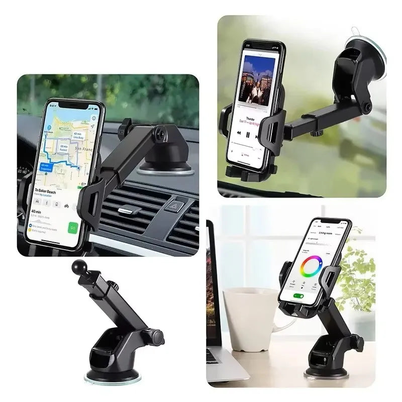 2025 NEW Universal Sucker Car Phone Holder 360° Windshield Car Dashboard Mobile Cell Support Bracket for Smartphones