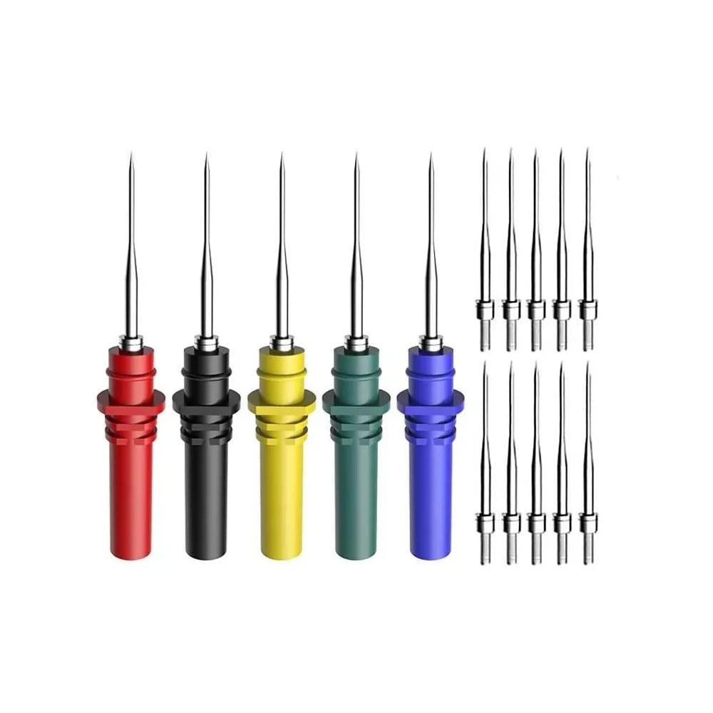 15pcs Automotive Diagnostic Test Probe Puncture Needles Oscilloscope Probe Pins Set Repair Tool Accessories