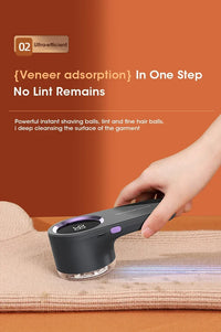 Electric Lint Remover Electric Pellet Fluff Remover Digital Display Debobbler Clothes Shaver Multifunction for Clothes Sweater