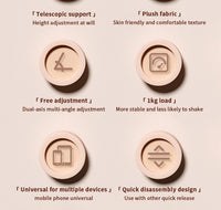 New 2025 Plush Pillow Phone Tablet Bracket Desktop Stand Adjustable Length Angle For Live Straming Video Chat Lazy Tablet Holder