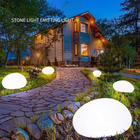 Solar Pebble Lights Outdoor Waterproof IP65, Decorative Garden Stone Lights for Pathway/Lawn/Yard, 8H Auto Lighting Solar Light
