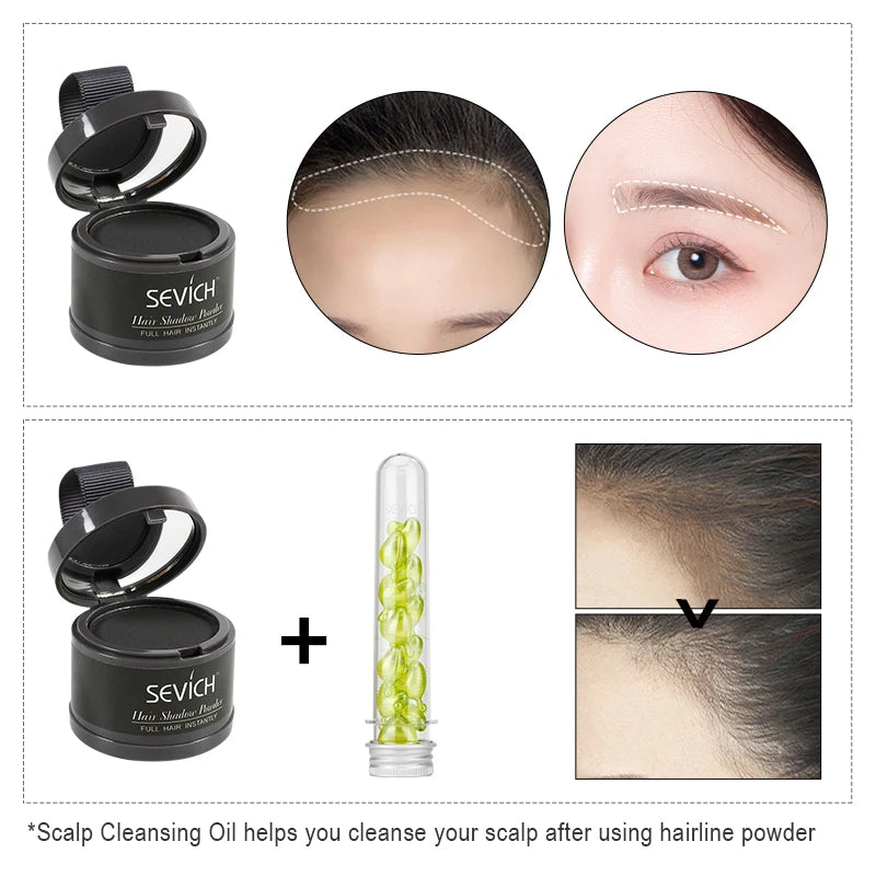 Water Proof hair line powder in hair color Edge control Hair Line Shadow Makeup Hair Concealer Root Cover Up Unisex Instantly