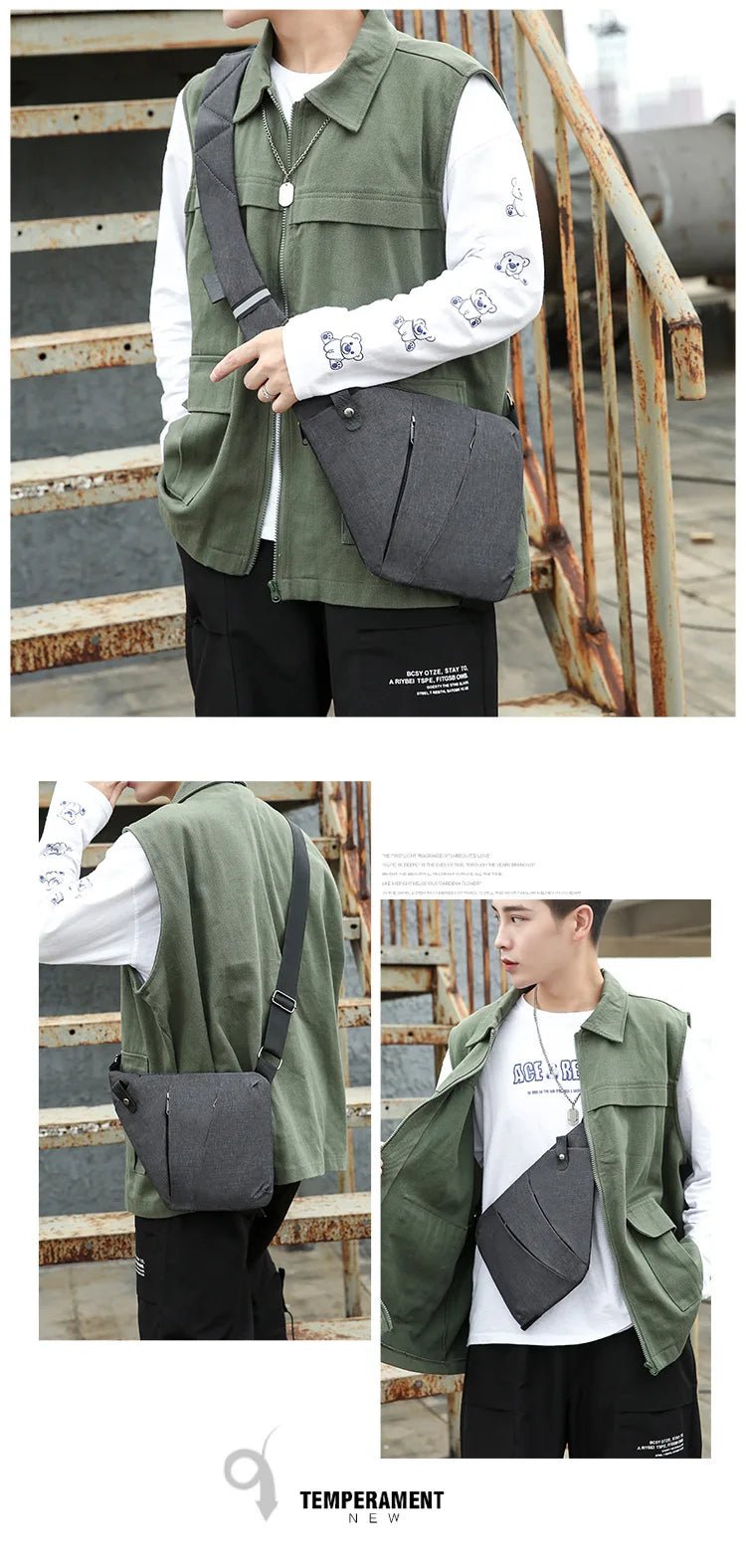 Travel Personal Anti-theft Crossbody Bag Sports Running Invisible Wallet Leisure Multi-functional Anti-splash Men's Chest Bag