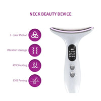 Neck Face Lifting Massager Face V Line Chin Lift Up Double Chin Remover Anti Neck Wrinkle 3 Colors LED Facial Neck Beauty Device