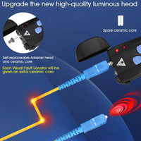 COMPTYCO FTTH Mini Visual Fault Locator 1/10/20/30/50mW Rechargeable VFL Fiber Optic Cable Tester SC/FC/ST 2.5mm Interface