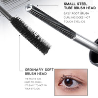 MACKANDY Waterproof 3D Lengthening Mascara Black Eyelash Extension Eye Lashs Brush Long-Wearing Silk Mascara Cosmetics Gift