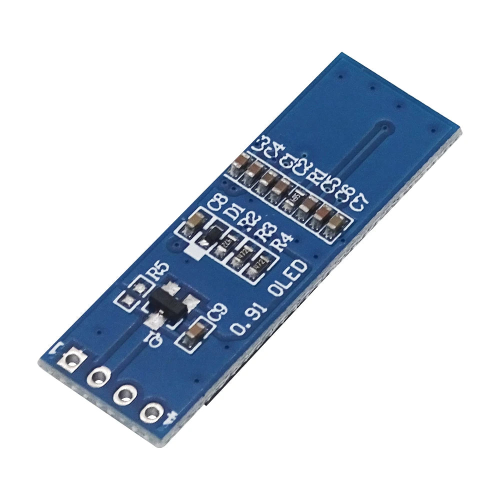 I2C OLED Display Module 0.91 Inch I2C SSD1306 OLED Display Module White / BLUE I2C OLED Screen Driver DC 3.3V~5V for Arduino