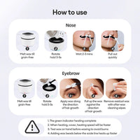 Mini Wax Heater Machine 40g Silicone Bowl Wax Warmer Nose Ear Hair Removal Waxing Kit Wax Bean Wax Heating Melting Pot Melter