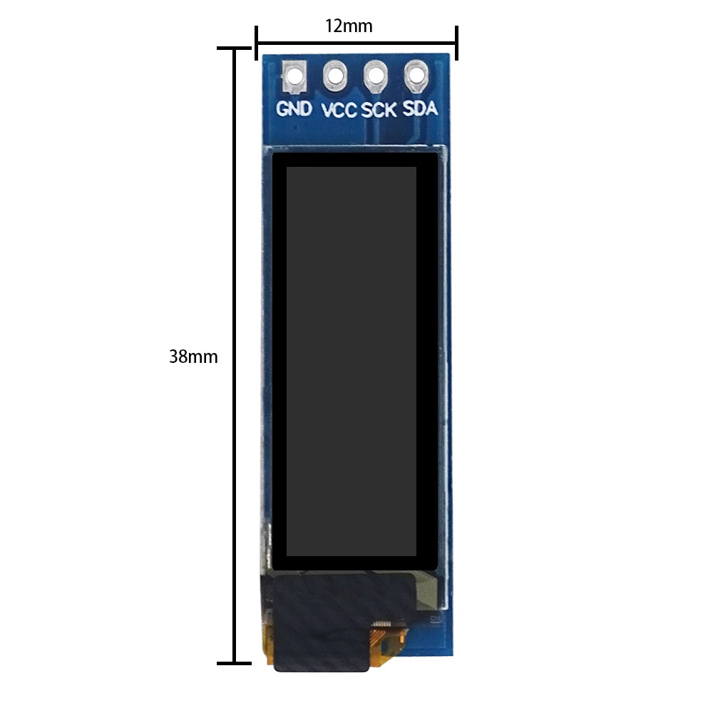 I2C OLED Display Module 0.91 Inch I2C SSD1306 OLED Display Module White / BLUE I2C OLED Screen Driver DC 3.3V~5V for Arduino