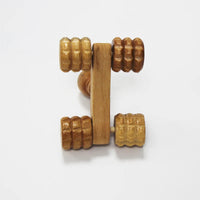 Solid Wood Full-body 4 Wheels Wooden Car Roller Relaxing Hand Massage Tool Reflexology Face Hand Foot Back Body Therapy Product