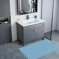 Square Non-slip Bathroom Mat with Suction Cup and Round Hole Design Shower Anti-fall Household Shower Massage Quick Drainage Mat