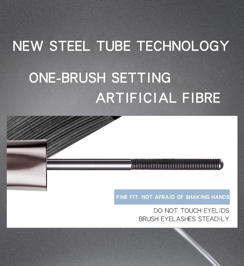 MACKANDY Waterproof 3D Lengthening Mascara Black Eyelash Extension Eye Lashs Brush Long-Wearing Silk Mascara Cosmetics Gift