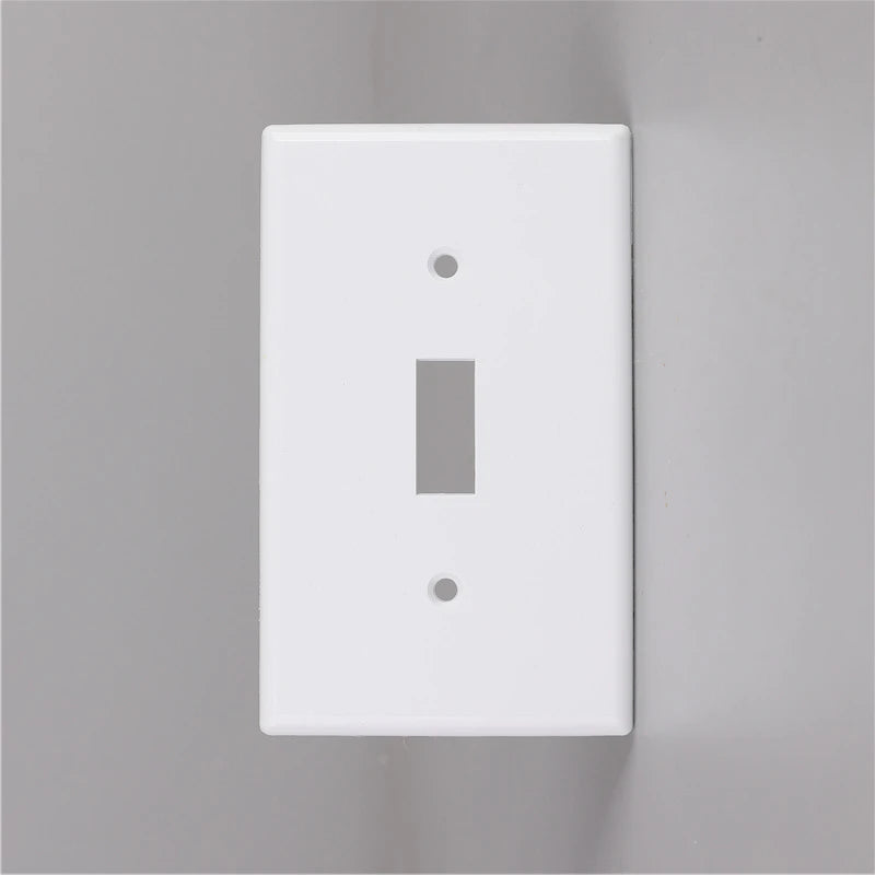 Duplex Electrical Outlet Modern Plugboard Plug-In  Electrical Receptacle Wall Plate With LED Night Lights - Auto On/Off Sensor