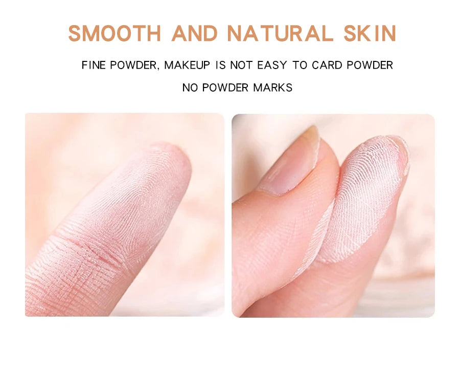 MACKANDY Original Silky Loose Powder Foundation, Lightweight Mineral Loose Powder Makeup Buildable Coverage, Talc Free, Vegan