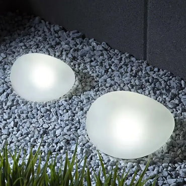 Solar Pebble Lights Outdoor Waterproof IP65, Decorative Garden Stone Lights for Pathway/Lawn/Yard, 8H Auto Lighting Solar Light
