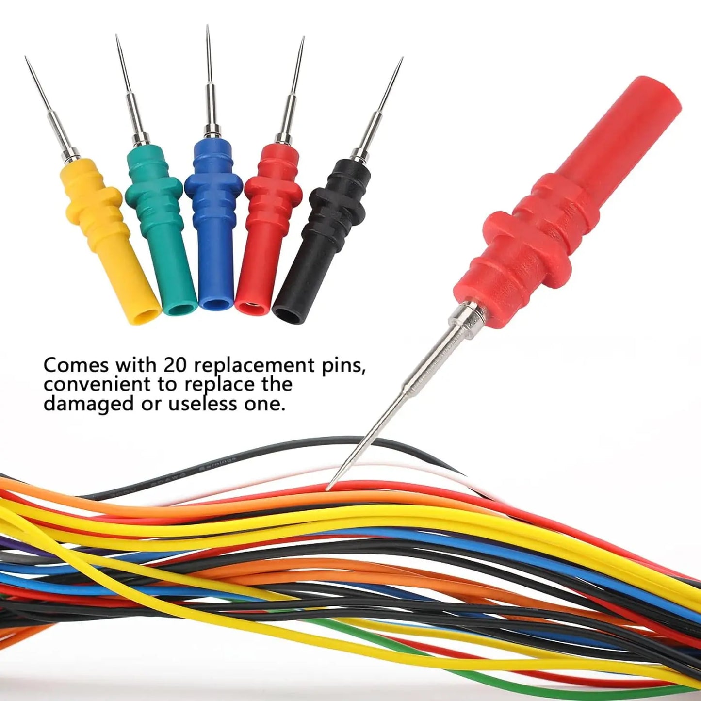 15pcs Automotive Diagnostic Test Probe Puncture Needles Oscilloscope Probe Pins Set Repair Tool Accessories