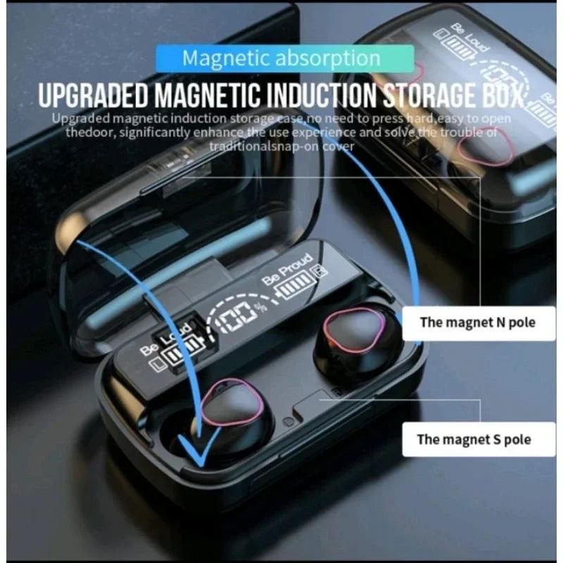 NEW M10 TWS Wireless Headphones Earphones Charging Box Bluetooth-compatible Stereo Waterproof Headsets With Microphone