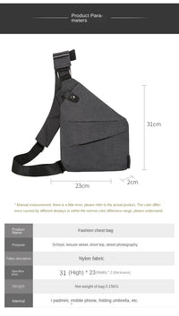 Travel Personal Anti-theft Crossbody Bag Sports Running Invisible Wallet Leisure Multi-functional Anti-splash Men's Chest Bag