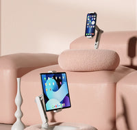 New 2025 Plush Pillow Phone Tablet Bracket Desktop Stand Adjustable Length Angle For Live Straming Video Chat Lazy Tablet Holder