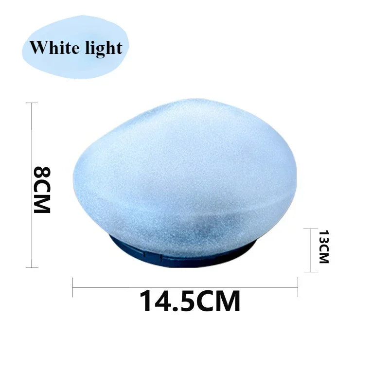 Solar Pebble Lights Outdoor Waterproof IP65, Decorative Garden Stone Lights for Pathway/Lawn/Yard, 8H Auto Lighting Solar Light