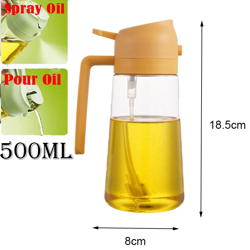 Camping BBQ Baking Vinegar Soy Sauce Spray Plastic Bottle Oil Spray for Cooking Olive Oil Sprayer Kitchen Gadgets 200/300/500ml