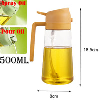 Camping BBQ Baking Vinegar Soy Sauce Spray Plastic Bottle Oil Spray for Cooking Olive Oil Sprayer Kitchen Gadgets 200/300/500ml