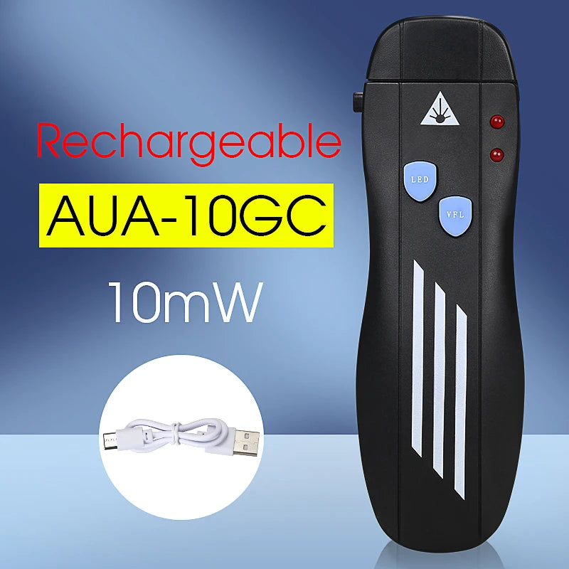 COMPTYCO FTTH Mini Visual Fault Locator 1/10/20/30/50mW Rechargeable VFL Fiber Optic Cable Tester SC/FC/ST 2.5mm Interface